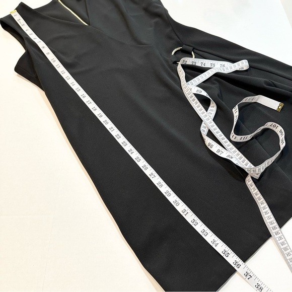 Calvin Klein Black Dress Sleeveless A-Line Side Drape Accent Size 14 (B31) - Picture 14 of 14